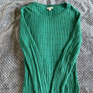 Emerald green ribbed sweater (Merona size M)